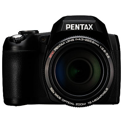 Pentax XG-1 Bridge Camera, HD 1080p, 16MP, 52x Optical Zoom, EVF, 3  Screen, Black